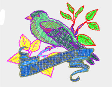 Embroidery Digitizing Bird Design